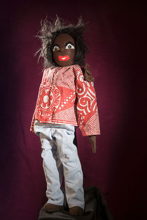 marionnette Jeune africain (BunRaku) - 57cm - marionnette de M.Lions